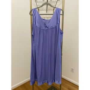 Vanity Fair Nightgown 3x Purple Short Gown‎ Nylon Sissy Plus Lingerie